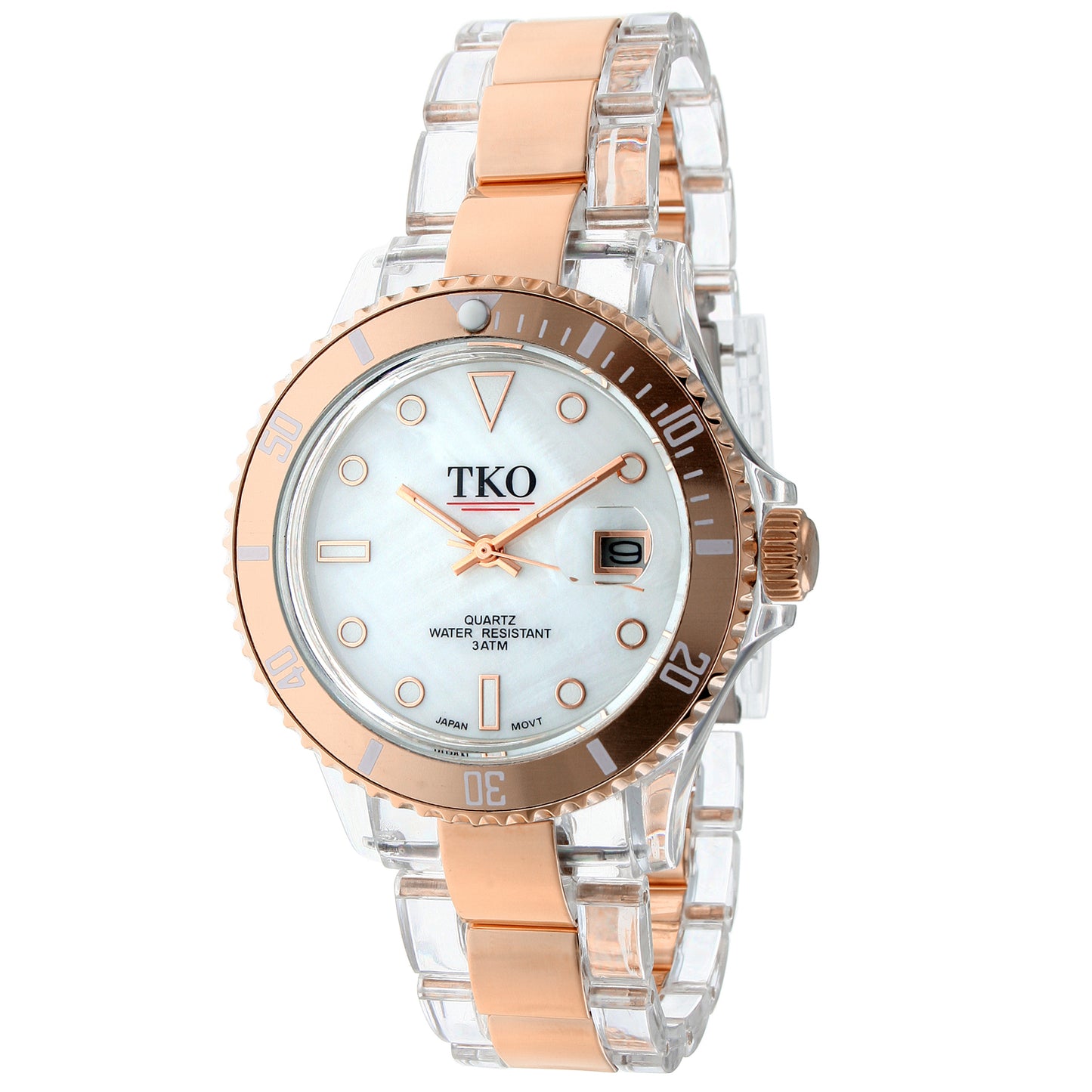 TKO Venezia Steel - Rose Gold/Clear