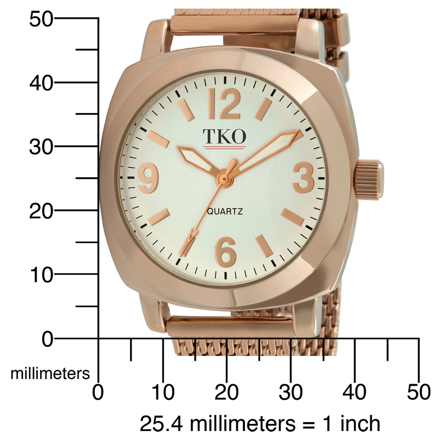 TKO Mesh Watch - Rose Gold