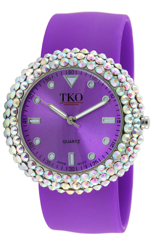 TKO Crystal Slapper with Silicone Band - Purple