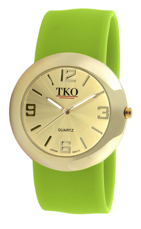 TKO Metal Slapper with Silicone Band - Gold/Lime