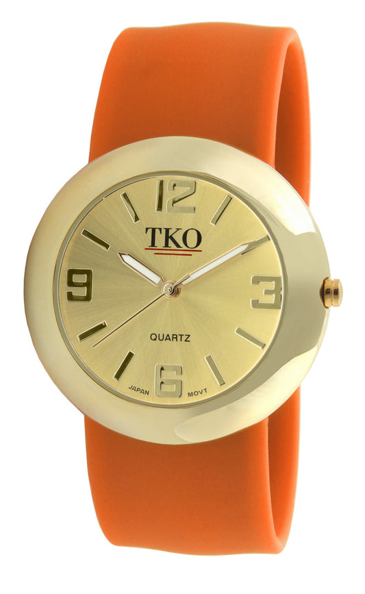 TKO Metal Slapper with Silicone Band - Gold/Orange