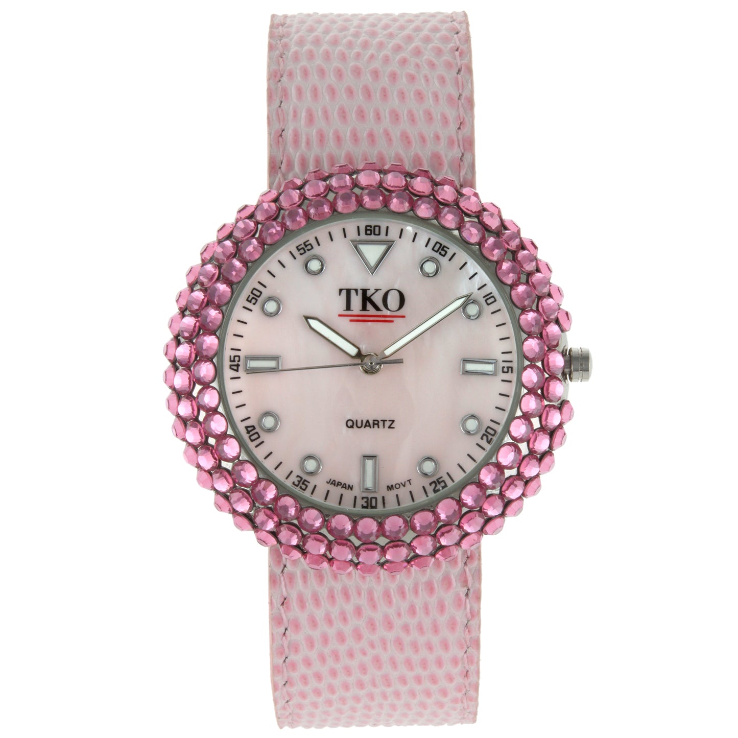 TKO Crystal Slapper with Leather Band - Pink