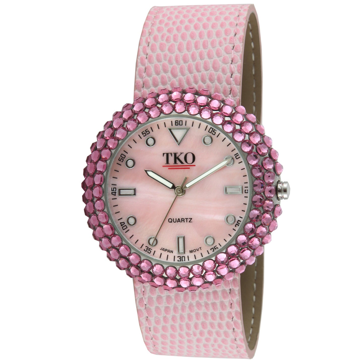 TKO Crystal Slapper with Leather Band - Pink
