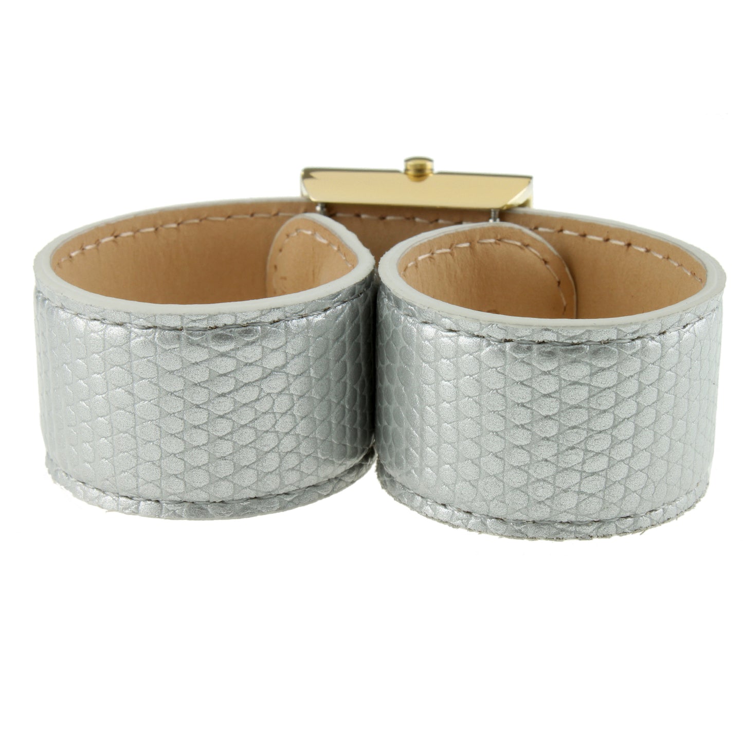 TKO Metal Slapper with Leather Band - Gold/Silver