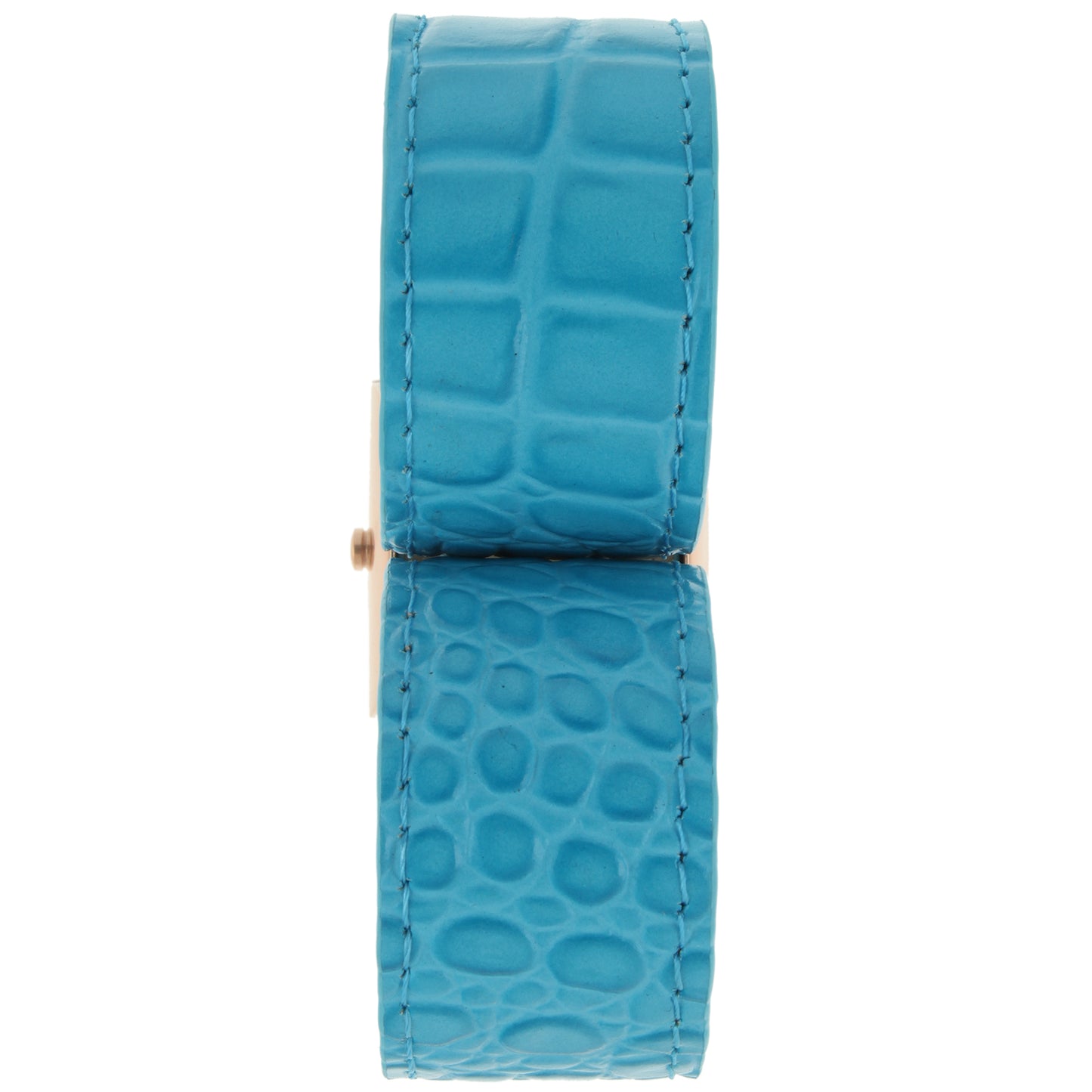 TKO Metal Slapper with Leather Band - Rose Gold/Blue