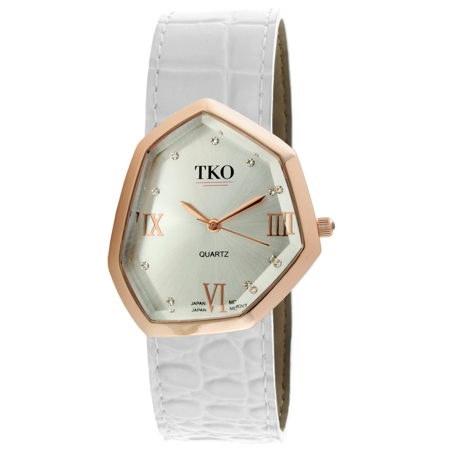 TKO Metal Slapper Asymmetrical - Rose Gold/White