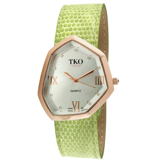 TKO Metal Slapper Asymmetrical - Rose Gold/Lime