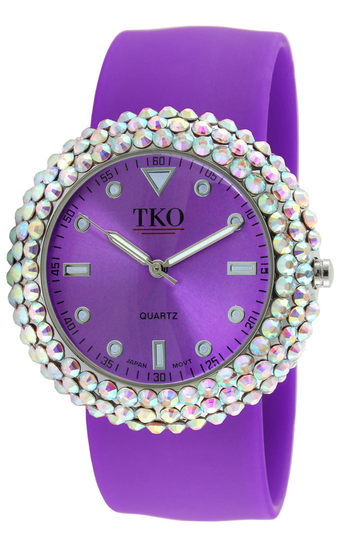 TKO Crystal Slapper with Silicone Band - Purple