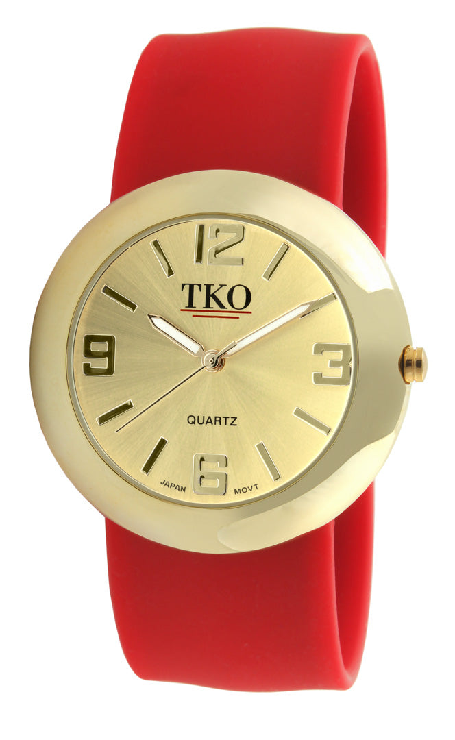 TKO Metal Slapper with Silicone Band - Gold/Red