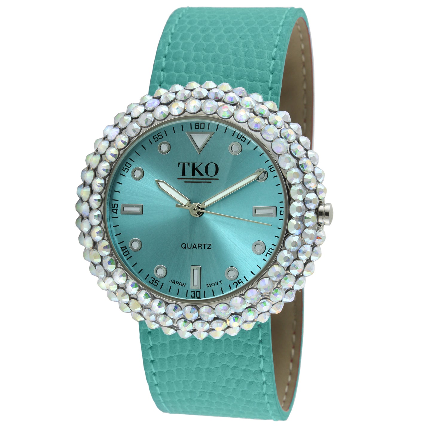 TKO Crystal Slapper with Leather Band - Turquoise
