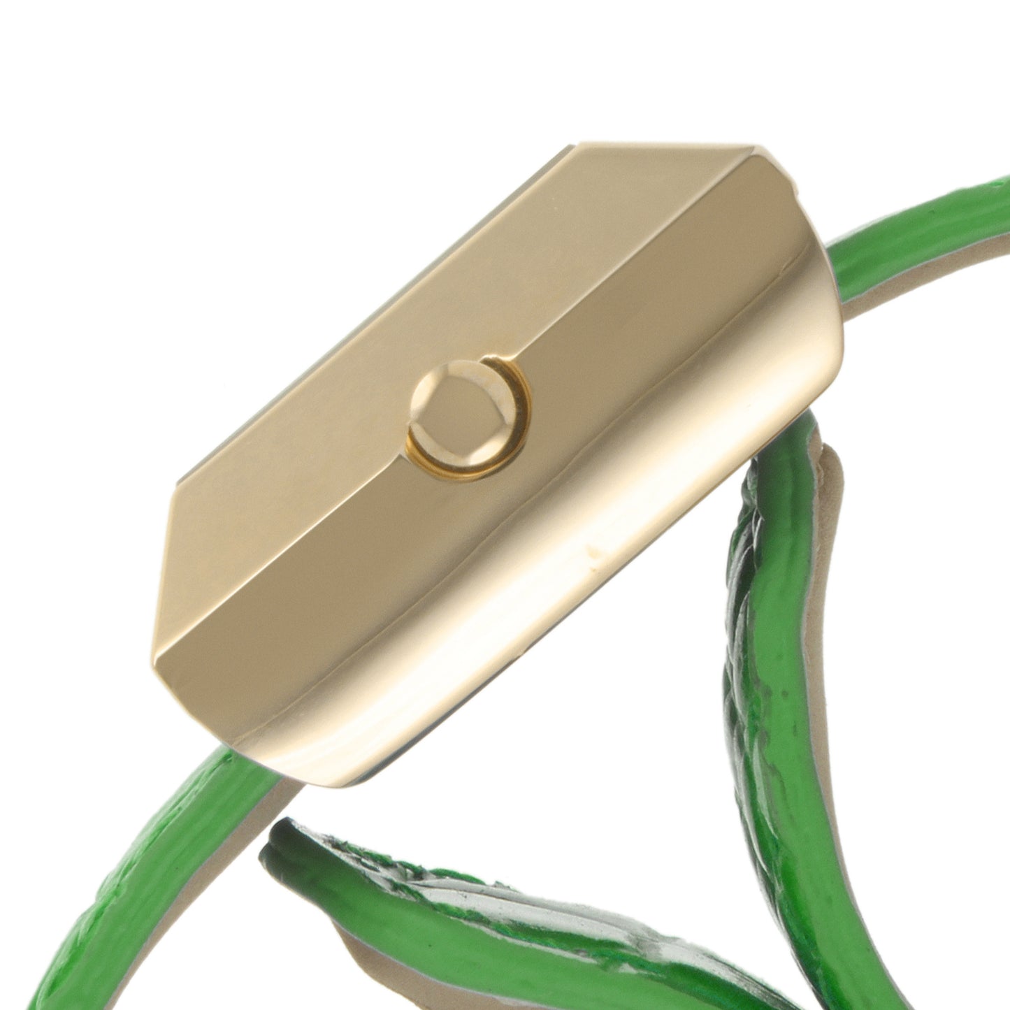 TKO Metal Slapper with Leather Band - Green/Gold