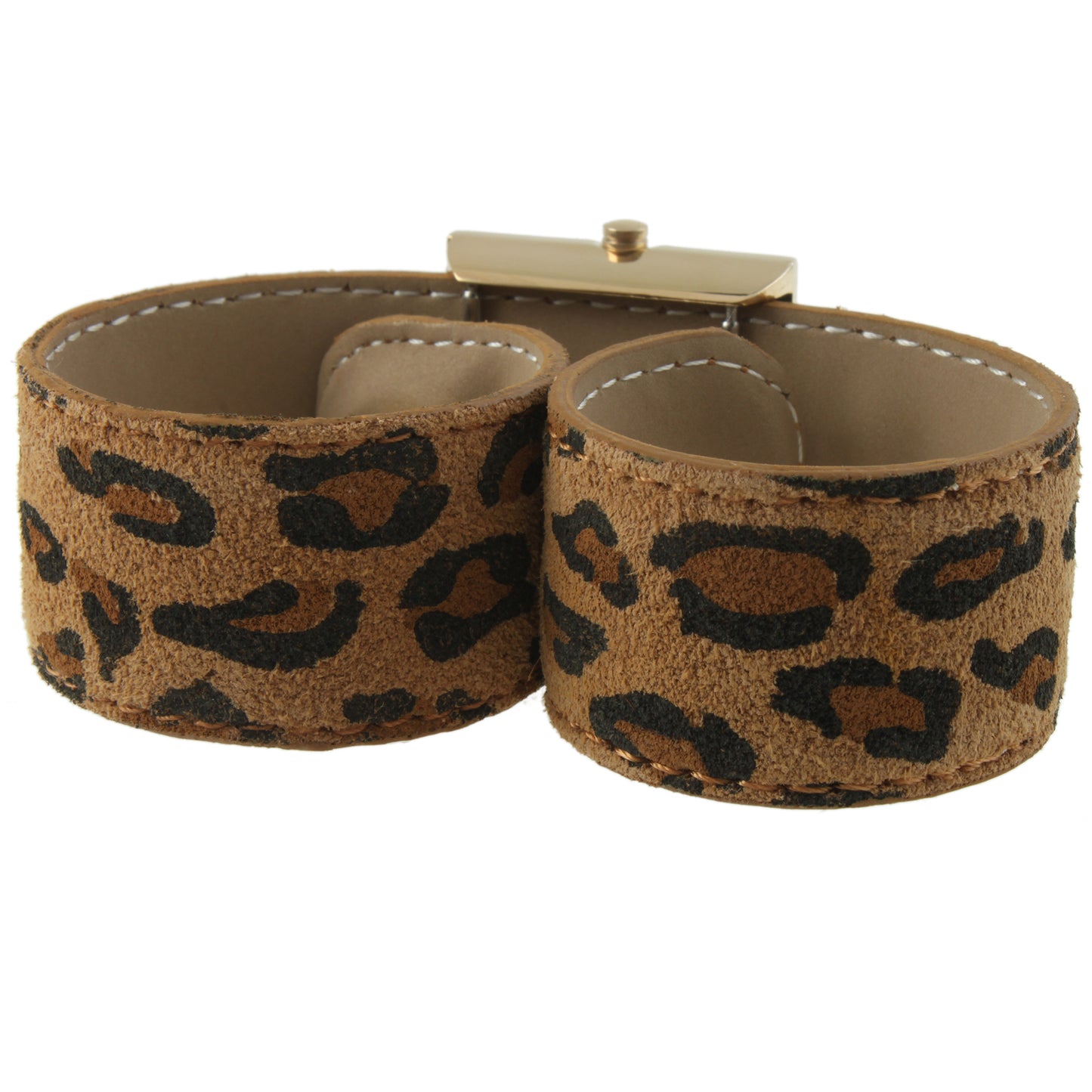 TKO Metal Slapper with Leather Band - Gold/Leopard
