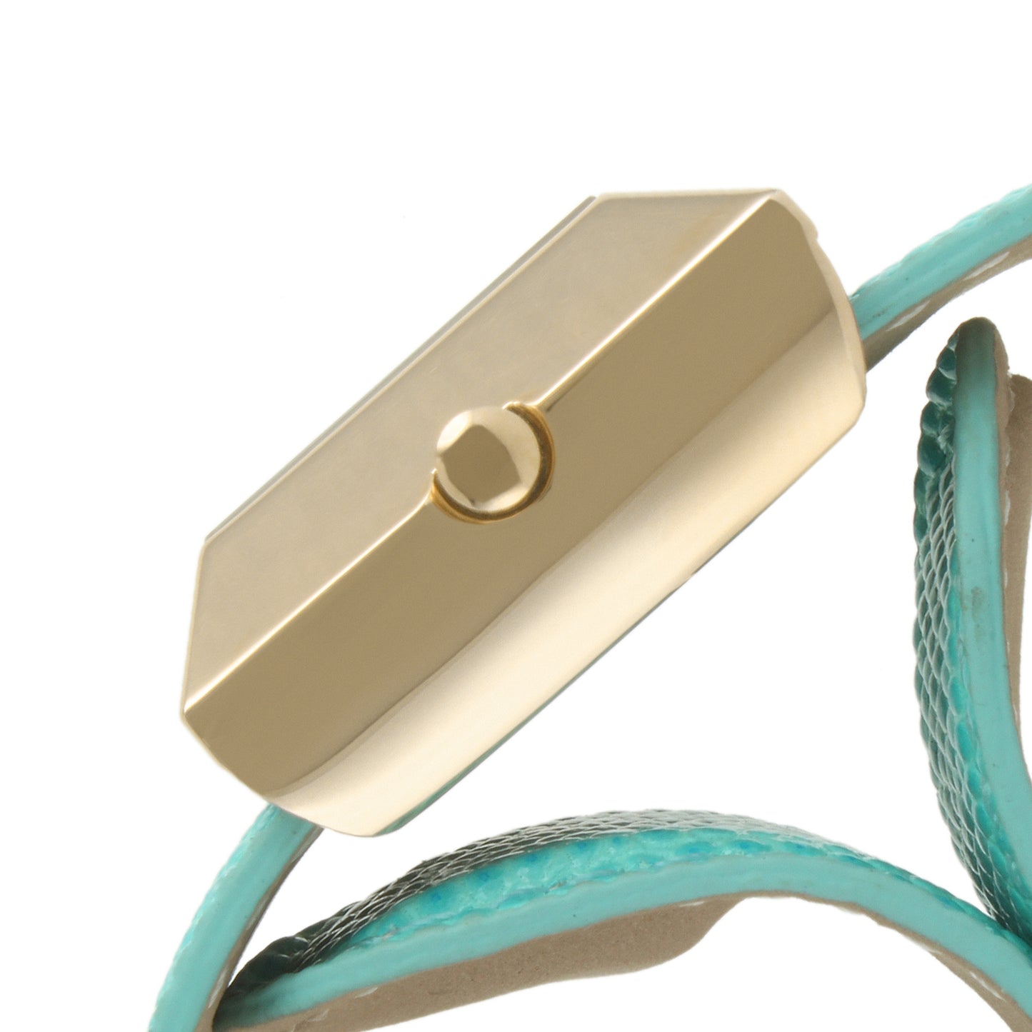 TKO Metal Slapper with Leather Band - Gold/Turquoise